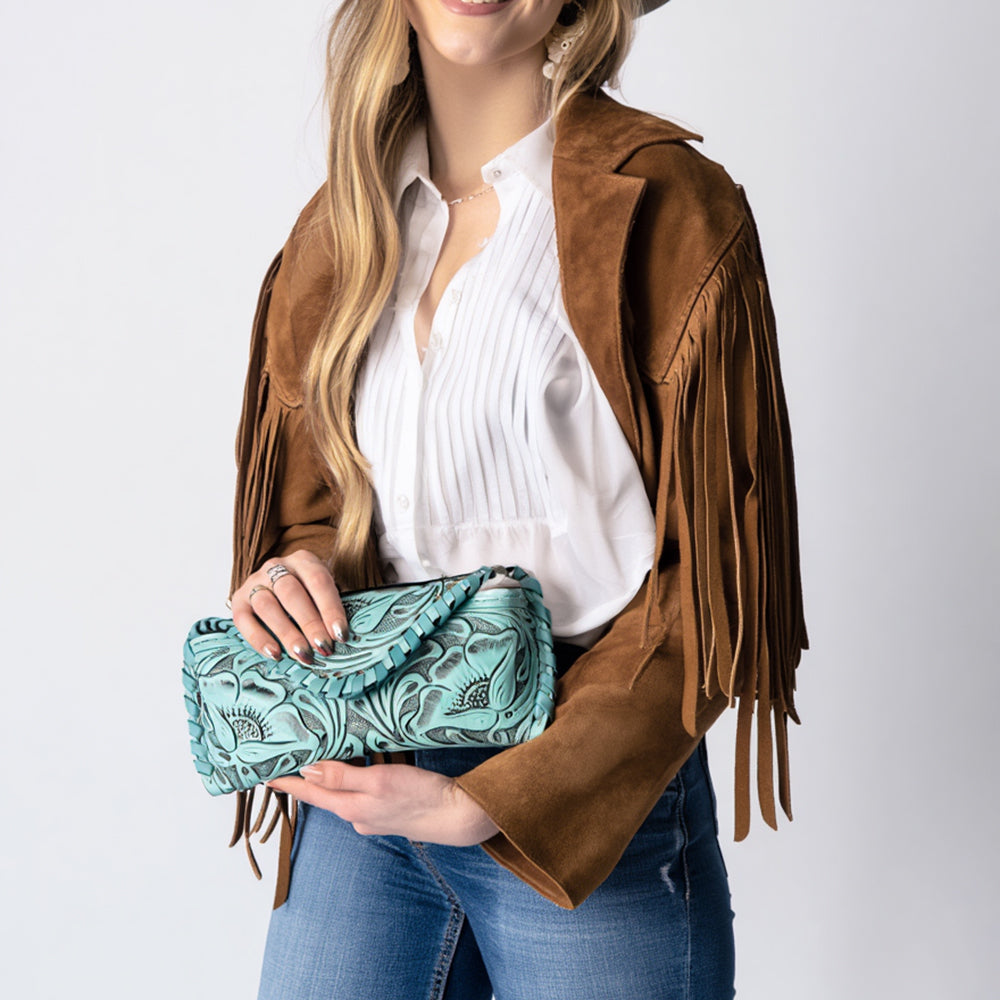 ADBG1203 American Darling Hand Tooled Genuine Leather Western Sunglass Case