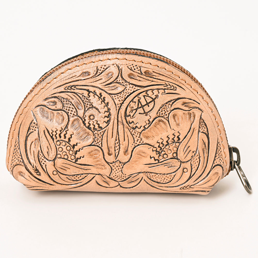 ADBG1205 American Darling Artisan Embossed Leather Sunglass Case Featuring Floral Design