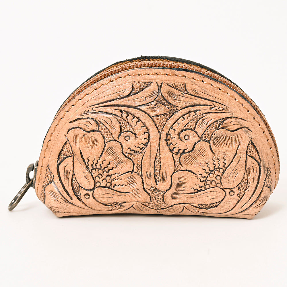 ADBG1205 American Darling Artisan Embossed Leather Sunglass Case Featuring Floral Design