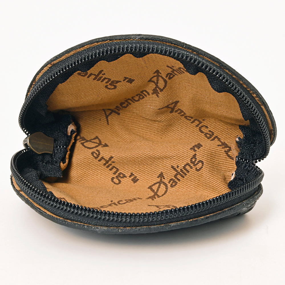 ADBG1205 American Darling Artisan Embossed Leather Sunglass Case Featuring Floral Design