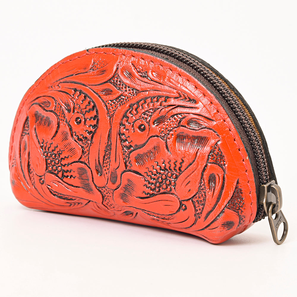 ADBG1205 American Darling Artisan Embossed Leather Sunglass Case Featuring Floral Design