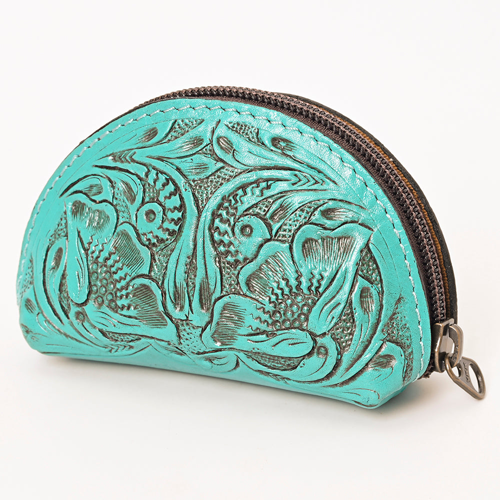 ADBG1205 American Darling Artisan Embossed Leather Sunglass Case Featuring Floral Design