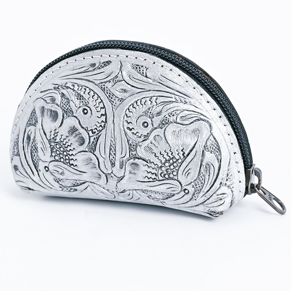 ADBG1205 American Darling Artisan Embossed Leather Sunglass Case Featuring Floral Design