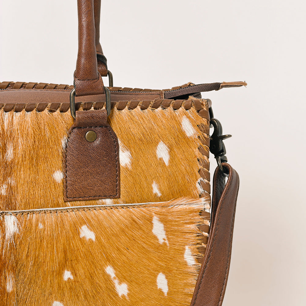 ADBG1215 American Darling Hair-On Cowhide Genuine Western Leather Tote Shoulder Bag