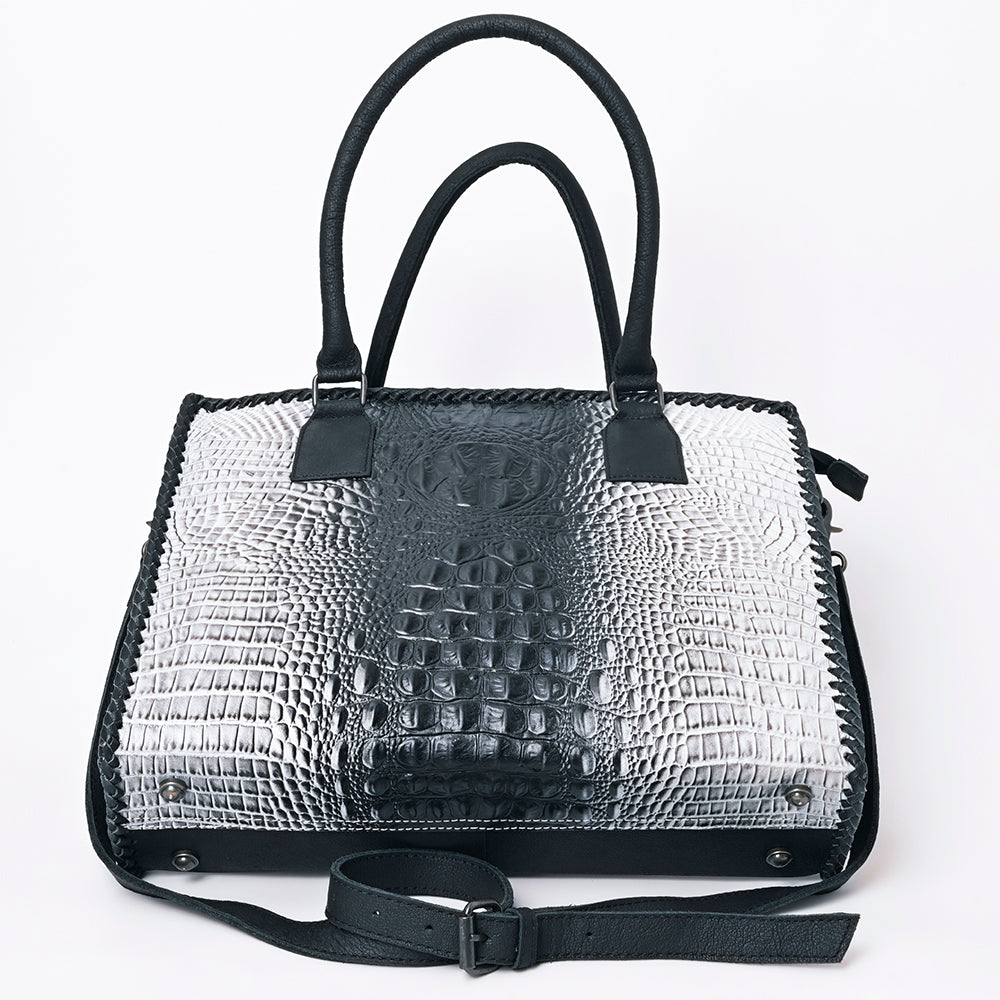 ADBG1217 American Darling Crocodile Embossed Genuine Leather Western Tote Bag