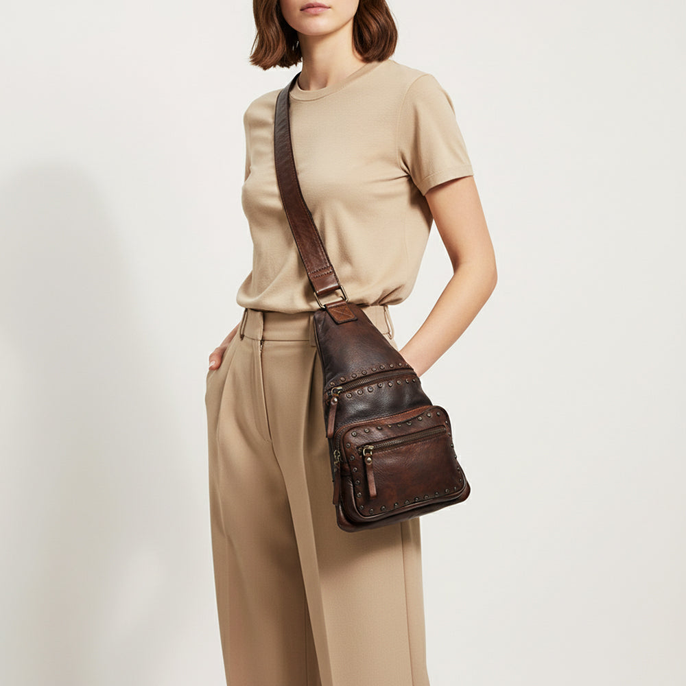 SWC191 Caldera - Full Grain Leather Sling Bag