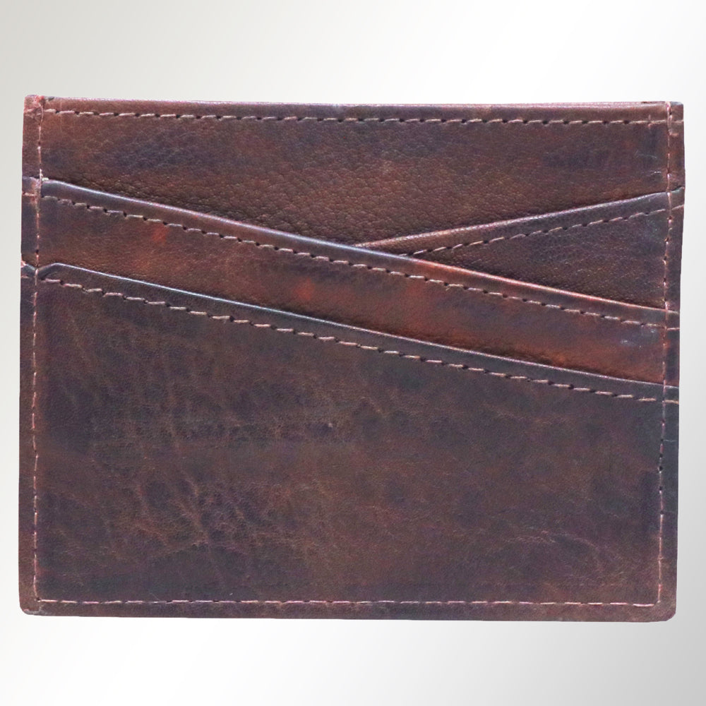 ADCCM102 Slim Leather Card Holder - Minimalist Wallet for Everyday Carry