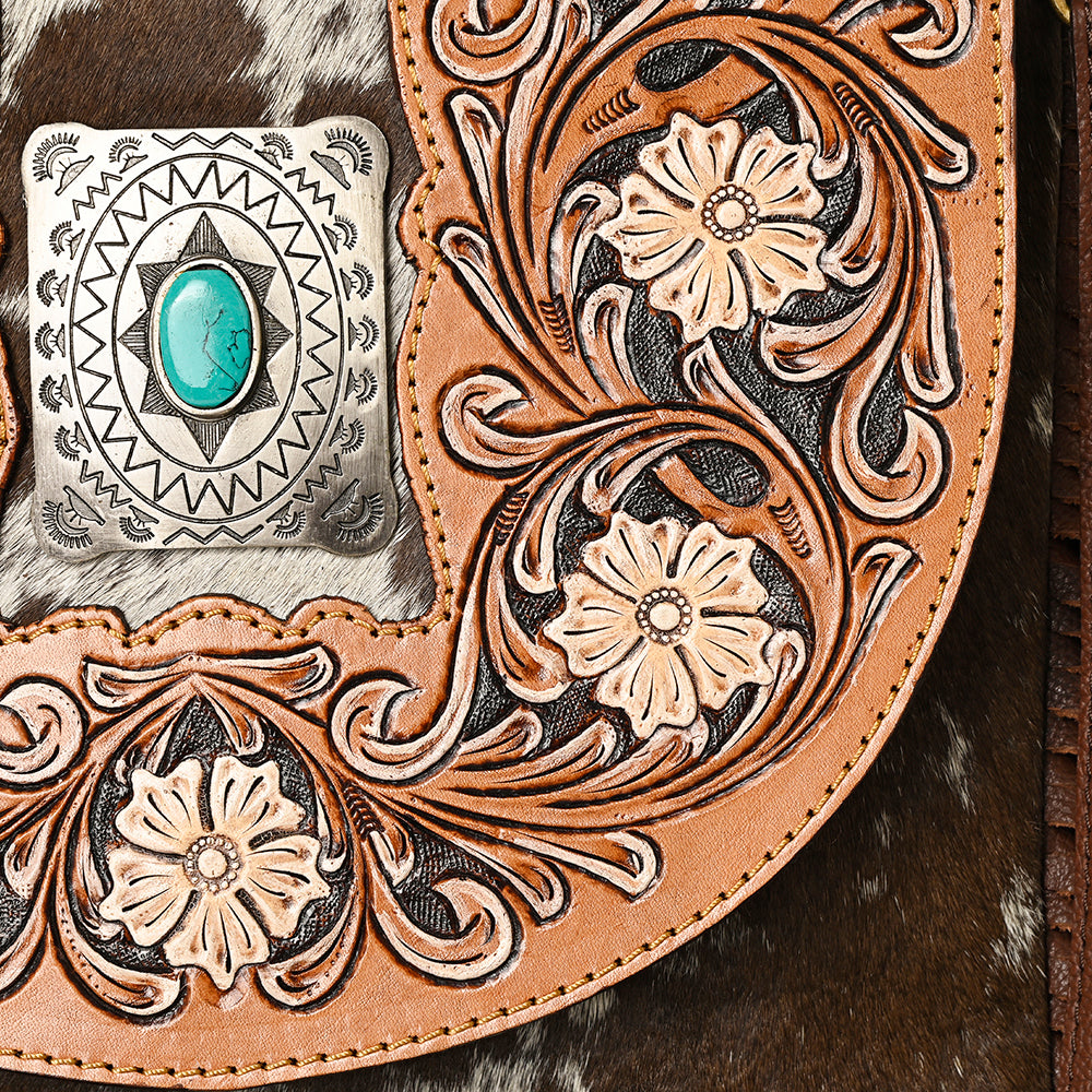 ADBGA420 Messenger Hair On Genuine Western Leather Women Bag