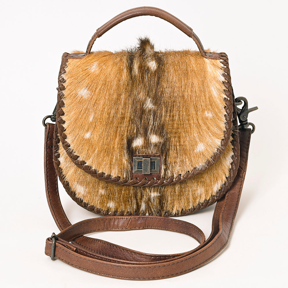 ADBG1221 American Darling Genuine Hair-On Cowhide Leather Western Crossbody Bag