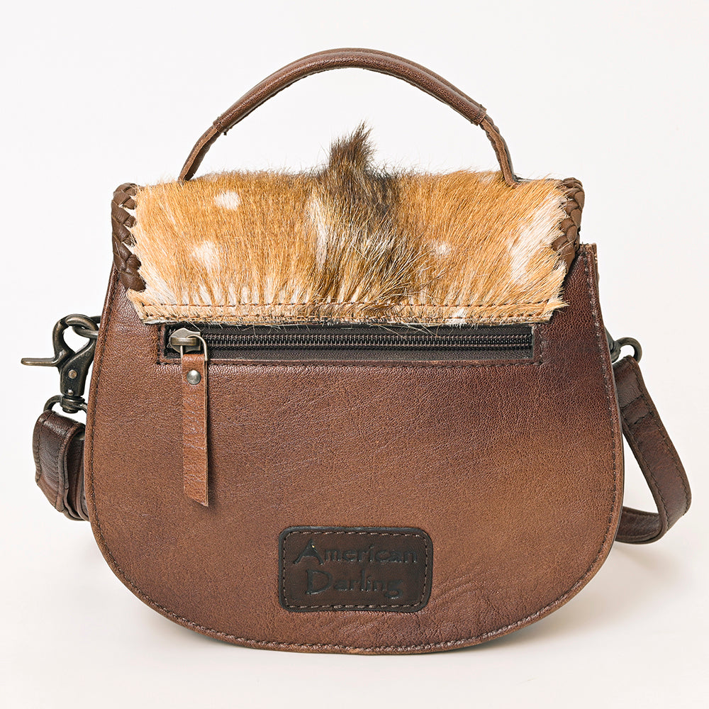 ADBG1221 American Darling Genuine Hair-On Cowhide Leather Western Crossbody Bag