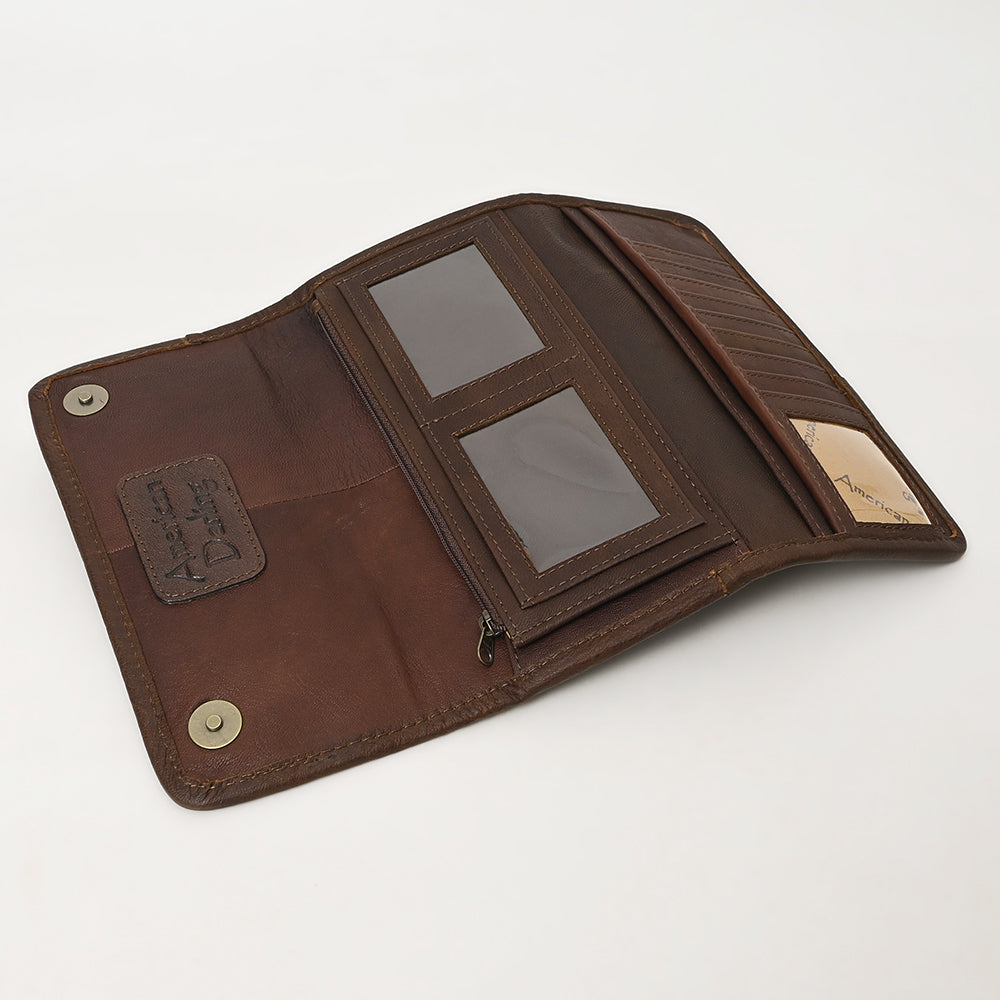 ADBG1223 American Darling Hair-On Cowhide Genuine Leather Western Wallet Bag