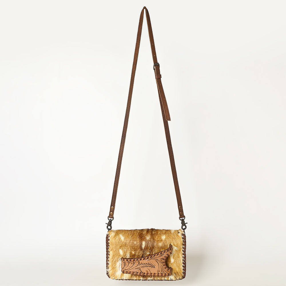 ADBG1228 American Darling Western Leather Cowhide Clutch Bag - Genuine Hair-On Cowhide Crossbody