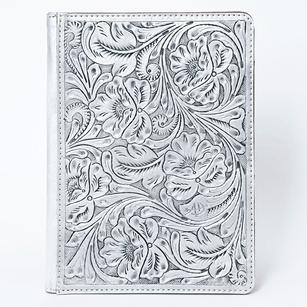 ADBG1232 American Darling Western Hand-Tooled Leather Portfolio Bag - Floral Carved Genuine Leather Case