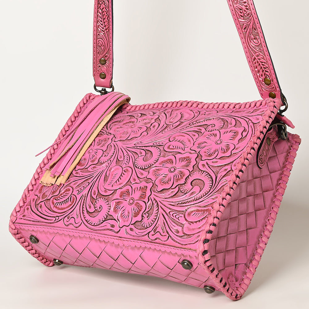 ADBG1235 American Darling Hand-Tooled Western Leather Crossbody Bag - Genuine Carved Artisan Womens Purse