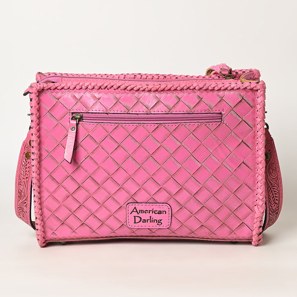 ADBG1235 American Darling Hand-Tooled Western Leather Crossbody Bag - Genuine Carved Artisan Womens Purse