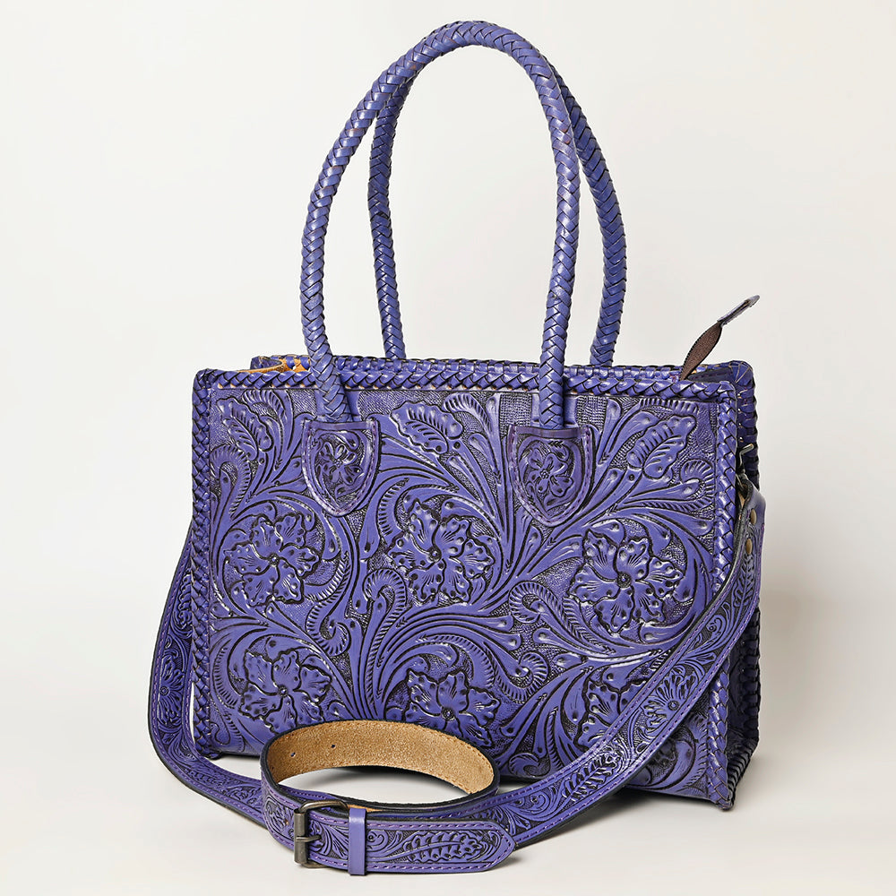 ADBG1131 American Darling Hand Tooled Leather Tote Bag | Western Floral Carved Purse