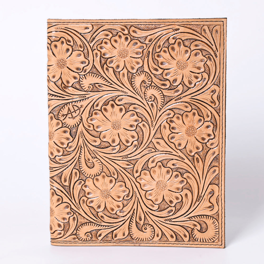 ADBG1243 American Darling Western Hand-Tooled Genuine Leather Portfolio Folder - Artisan Crafted Document Holder