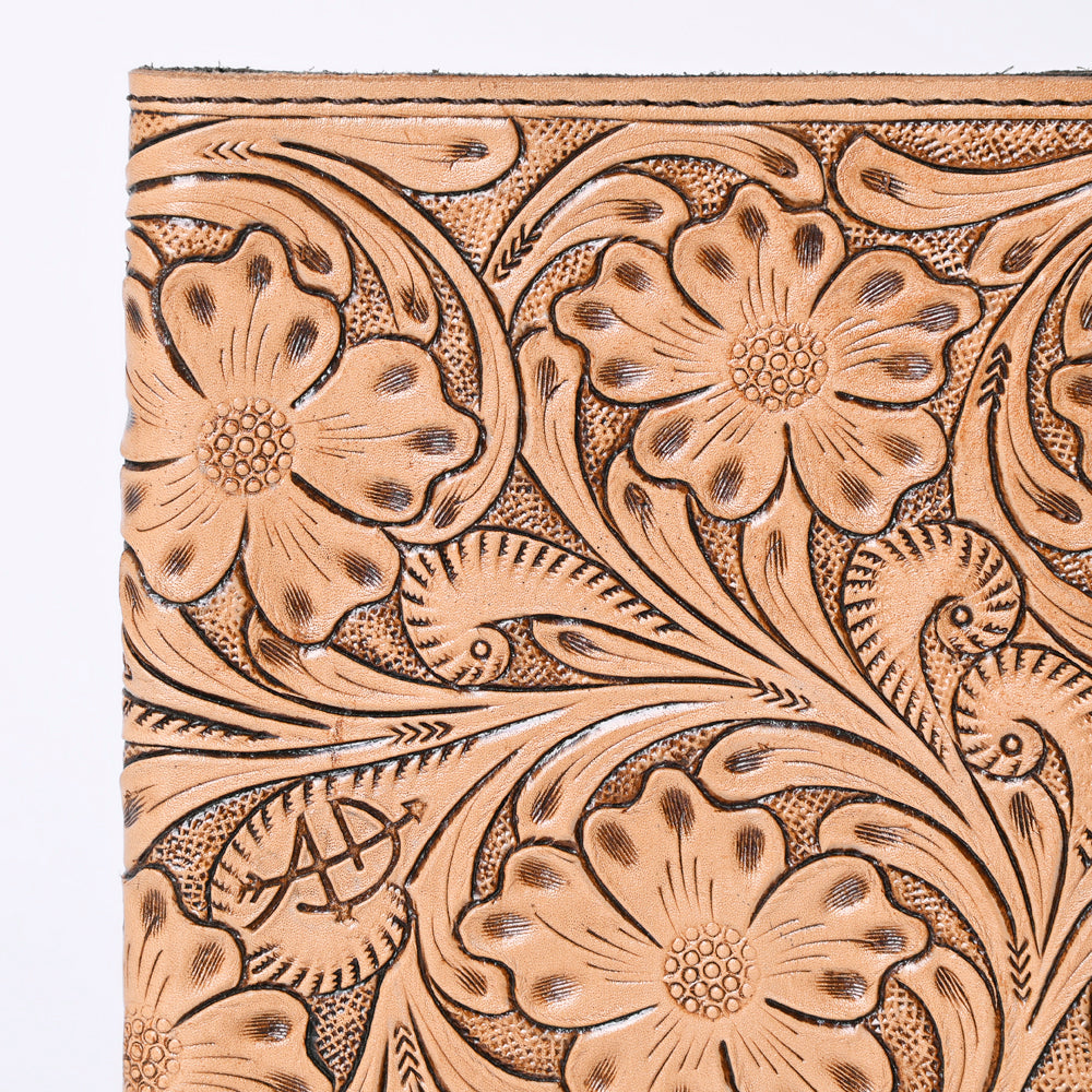 ADBG1243 American Darling Western Hand-Tooled Genuine Leather Portfolio Folder - Artisan Crafted Document Holder
