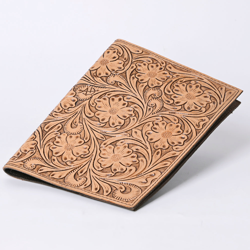 ADBG1243 American Darling Western Hand-Tooled Genuine Leather Portfolio Folder - Artisan Crafted Document Holder