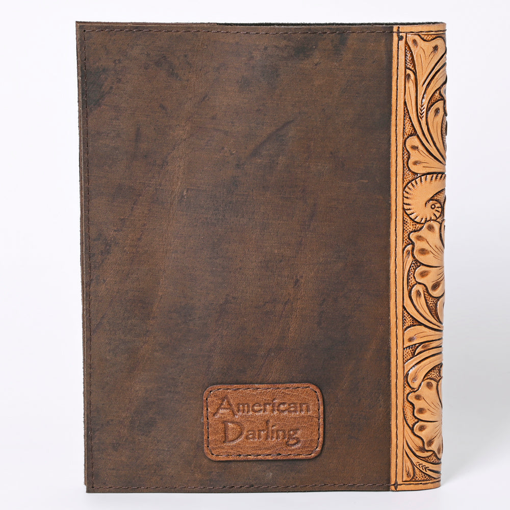 ADBG1243 American Darling Western Hand-Tooled Genuine Leather Portfolio Folder - Artisan Crafted Document Holder