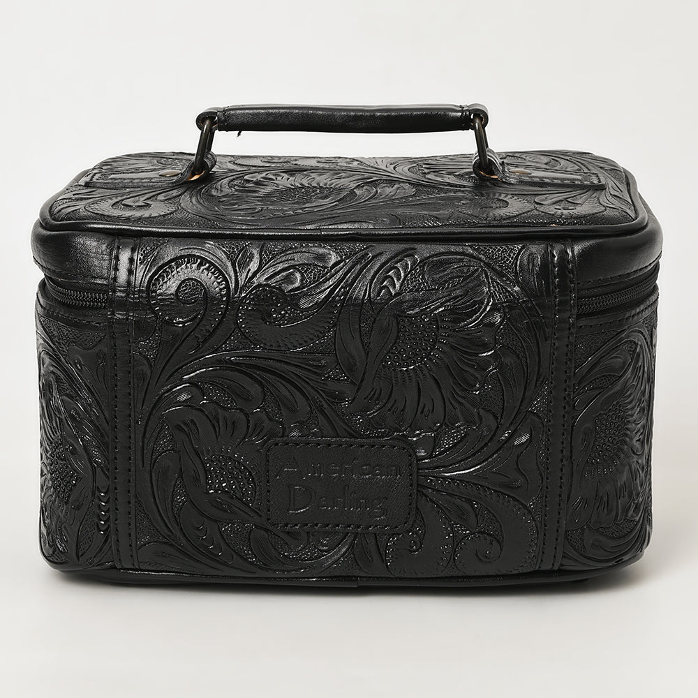 ADBG1251 American Darling Hand Tooled Leather Jewelry Case | Western Travel Bag