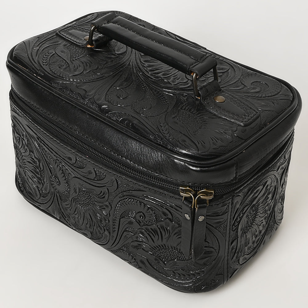 ADBG1251 American Darling Hand Tooled Leather Jewelry Case | Western Travel Bag