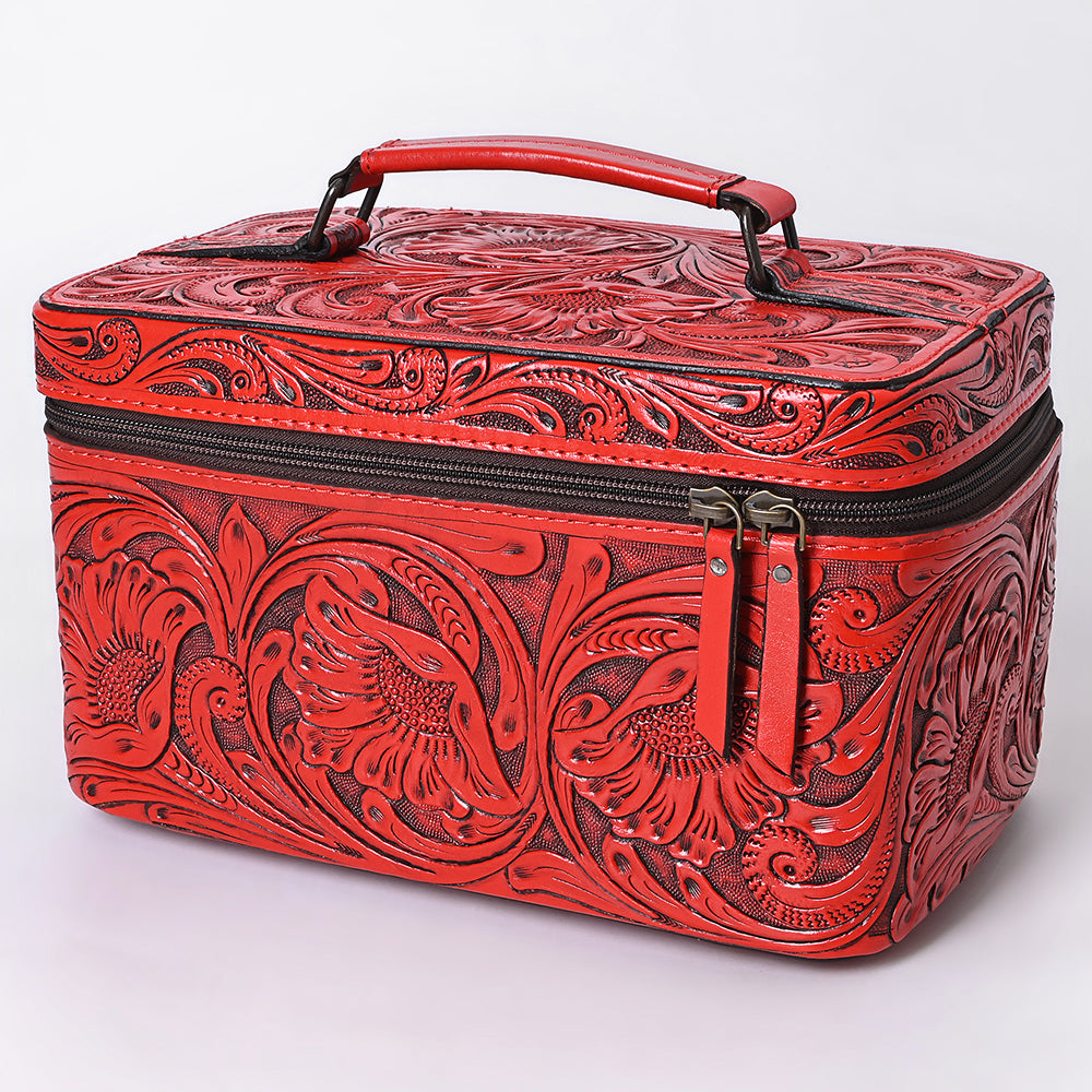 ADBG1251 American Darling Hand Tooled Leather Jewelry Case | Western Travel Bag