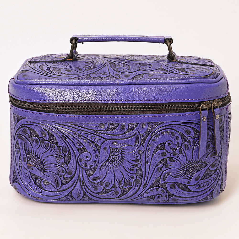 ADBG1251 American Darling Hand Tooled Leather Jewelry Case | Western Travel Bag