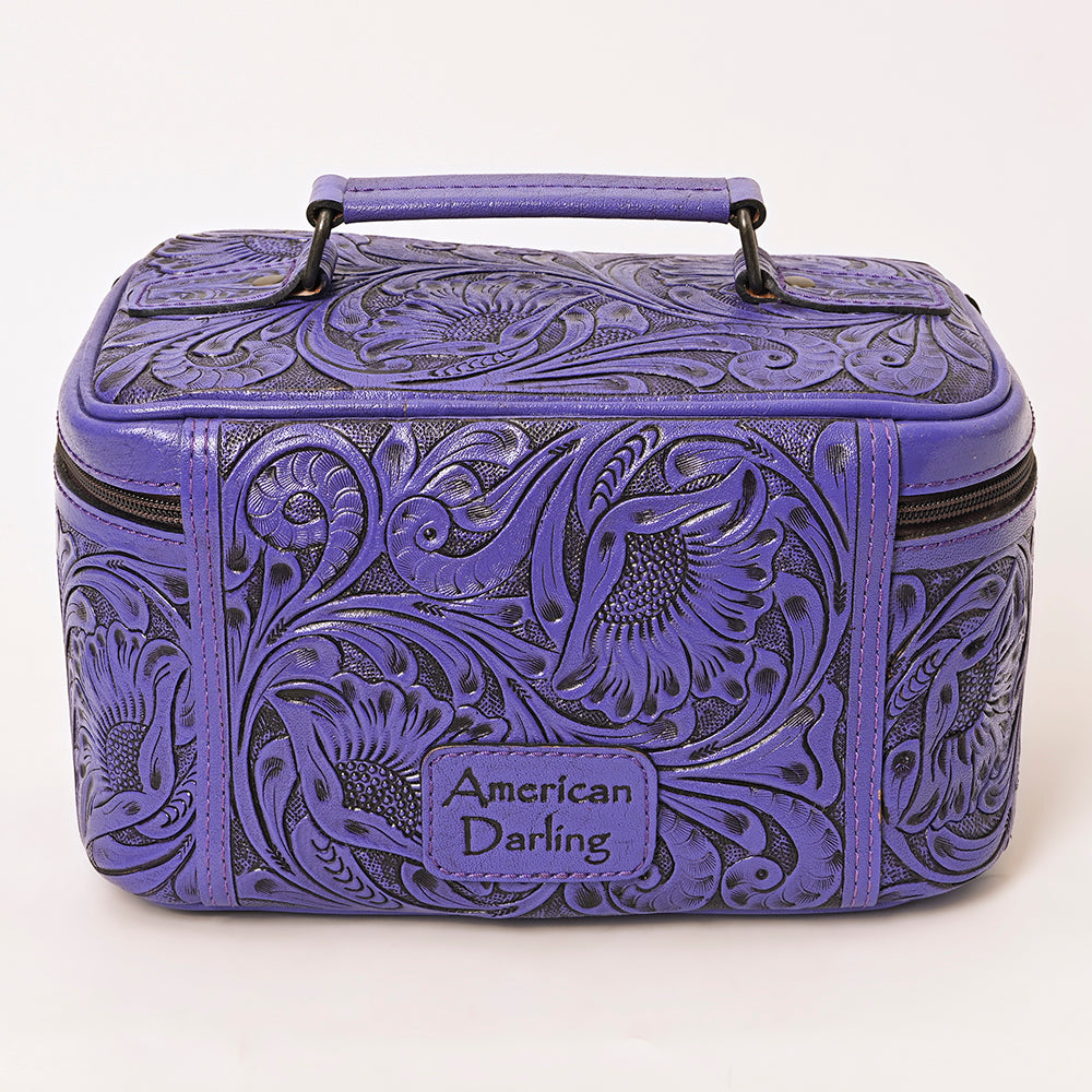 ADBG1251 American Darling Hand Tooled Leather Jewelry Case | Western Travel Bag