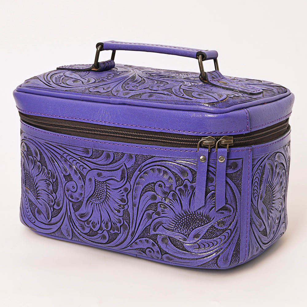ADBG1251 American Darling Hand Tooled Leather Jewelry Case | Western Travel Bag