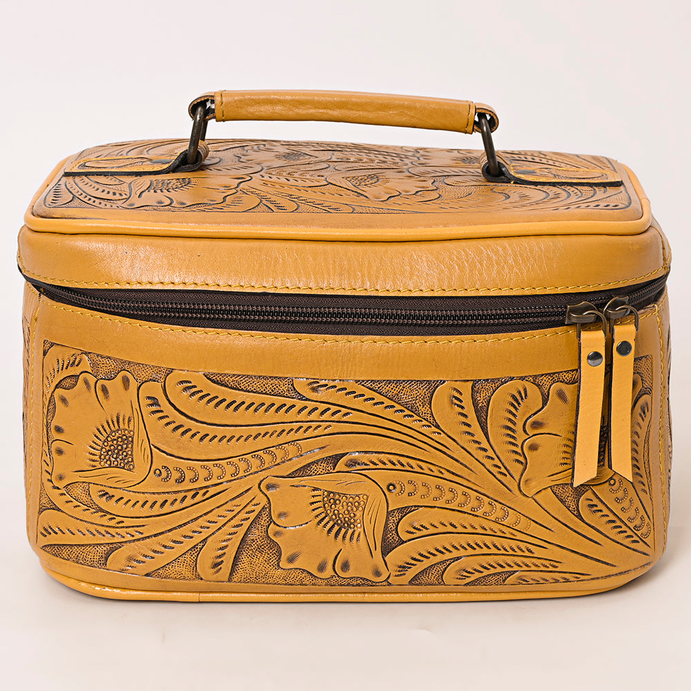 ADBG1251 American Darling Hand Tooled Leather Jewelry Case | Western Travel Bag