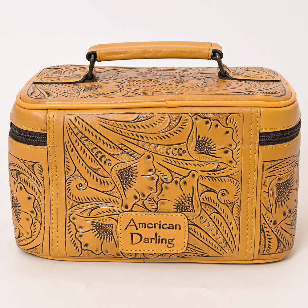 ADBG1251 American Darling Hand Tooled Leather Jewelry Case | Western Travel Bag