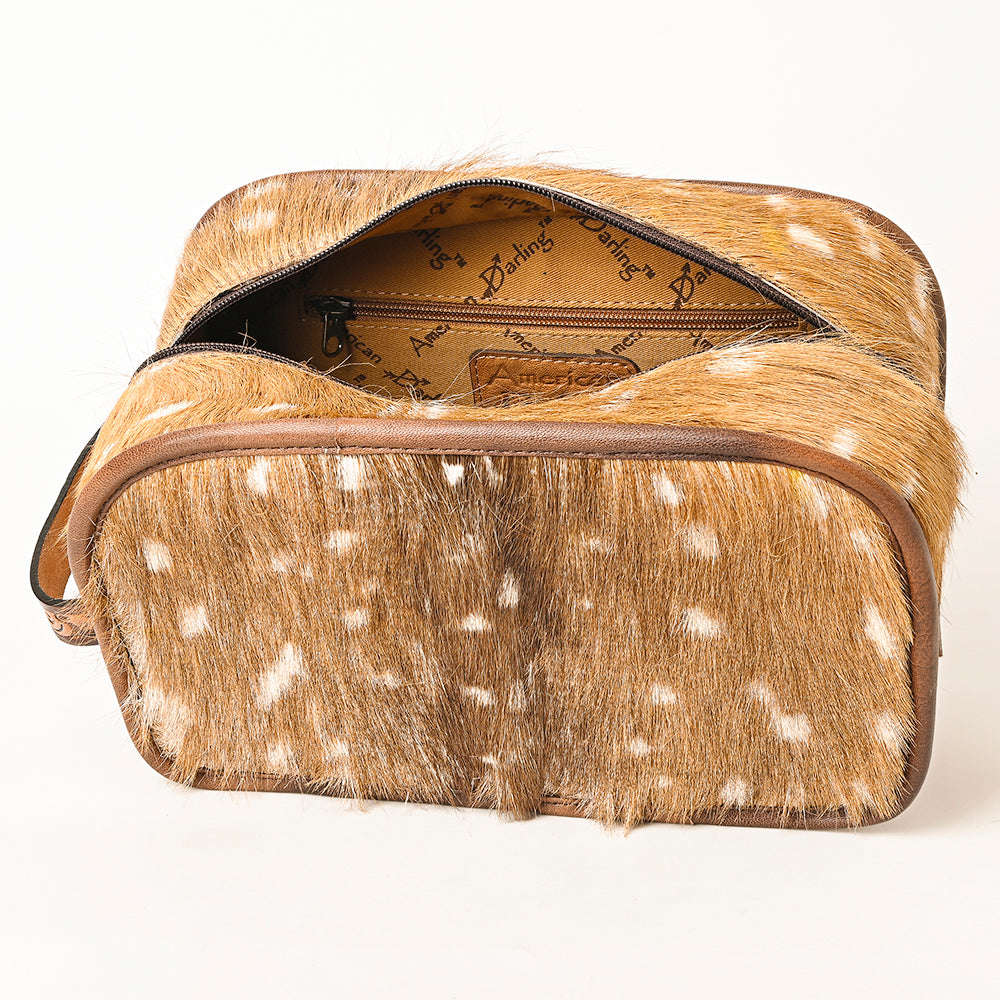 ADBG1254 American Darling Western Hair-On Cowhide Jewelry Bag in Genuine Leather