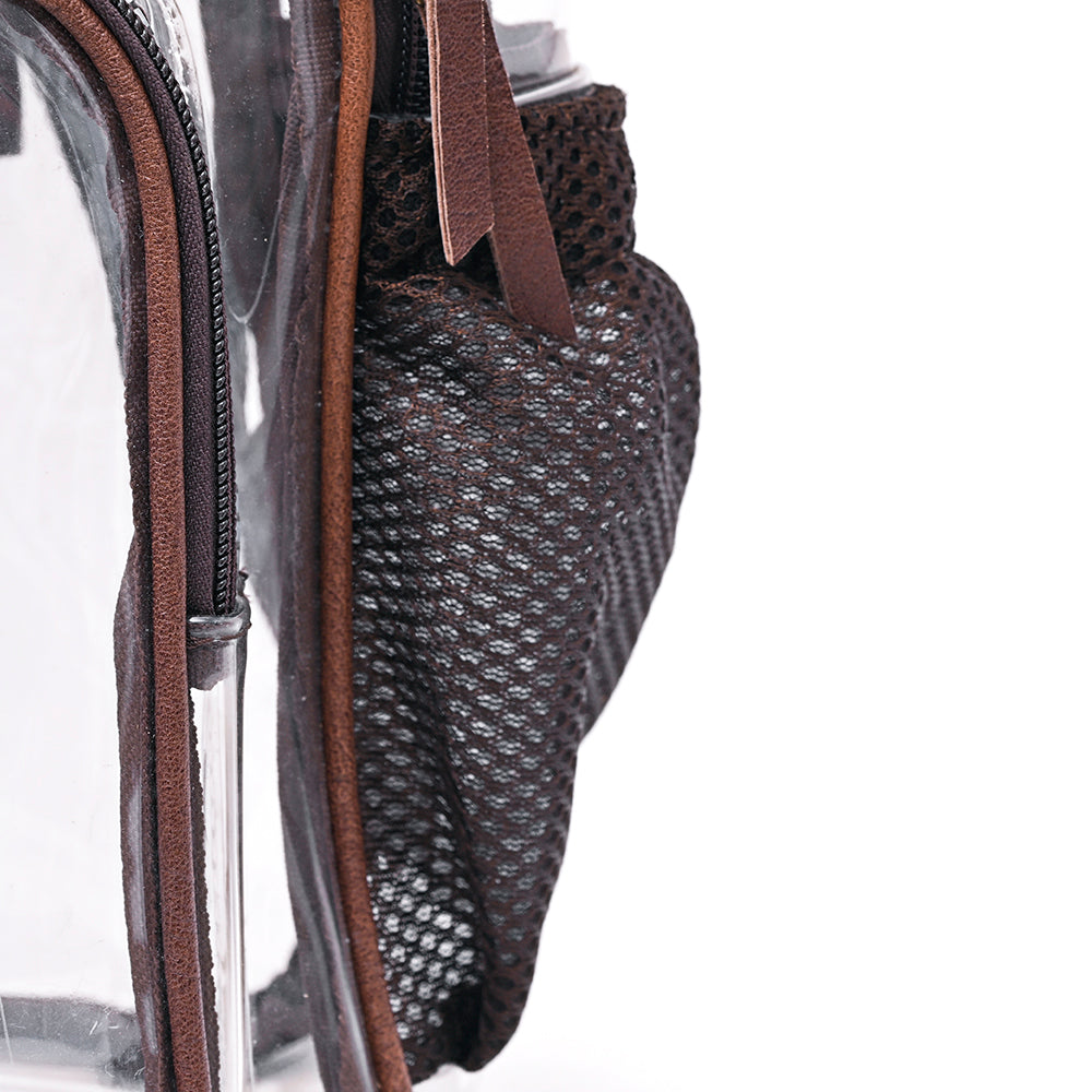 ADBG1285 American Darling Tooled Leather Clear Backpack | Western Stadium Bag