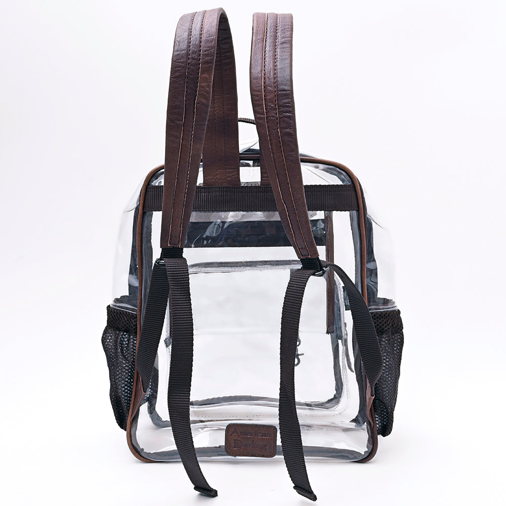ADBG1285 American Darling Tooled Leather Clear Backpack | Western Stadium Bag