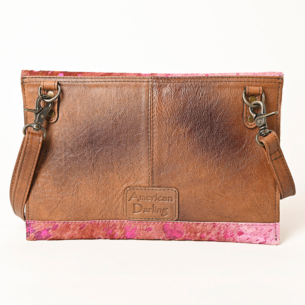 ADBG1295 American Darling Hair-On Cowhide Western Wallet Bag - Genuine Leather Crossbody