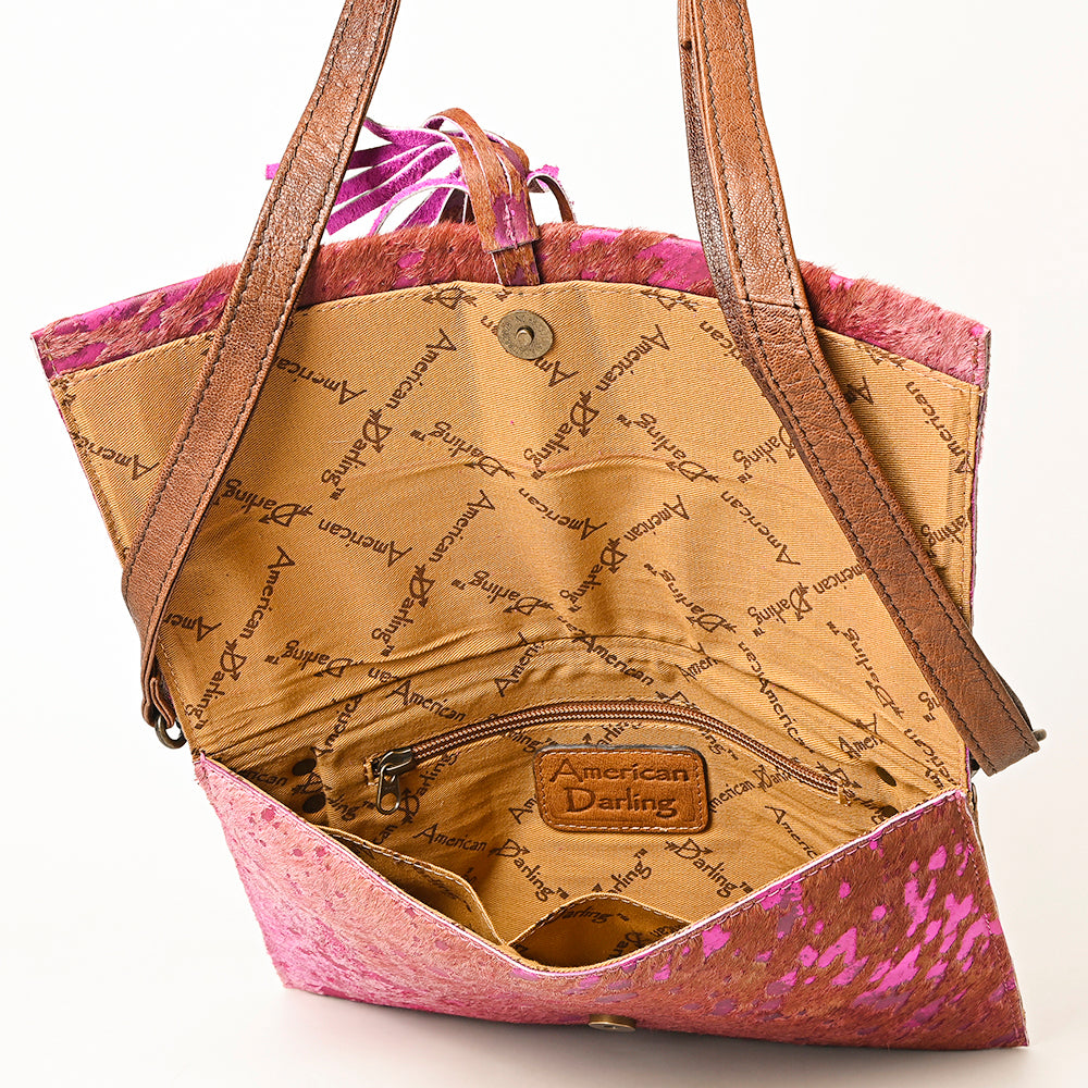 ADBG1295 American Darling Hair-On Cowhide Western Wallet Bag - Genuine Leather Crossbody