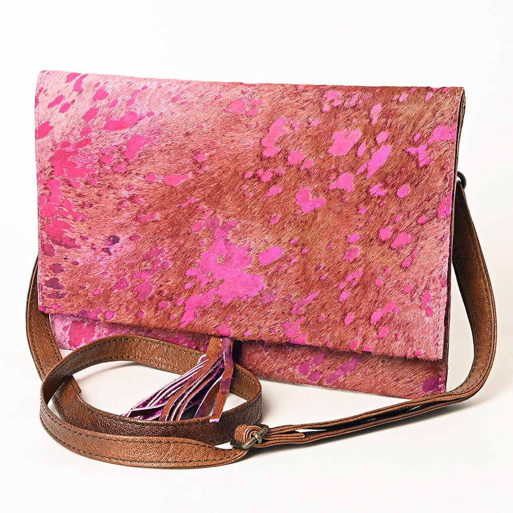 ADBG1295 American Darling Hair-On Cowhide Western Wallet Bag - Genuine Leather Crossbody