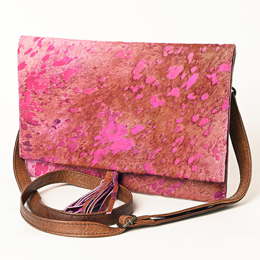 ADBG1295 American Darling Hair-On Cowhide Western Wallet Bag - Genuine Leather Crossbody