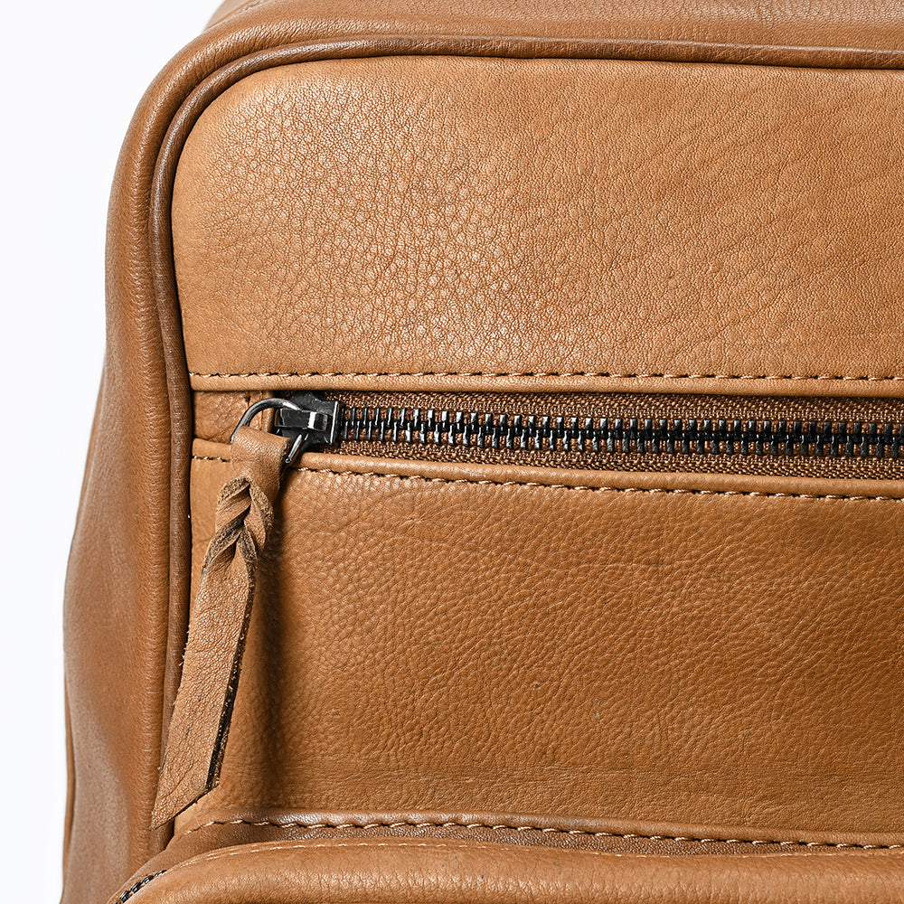 ADBGM391 Leather Backpack - Structured Full-Grain Western Travel & Work Bag