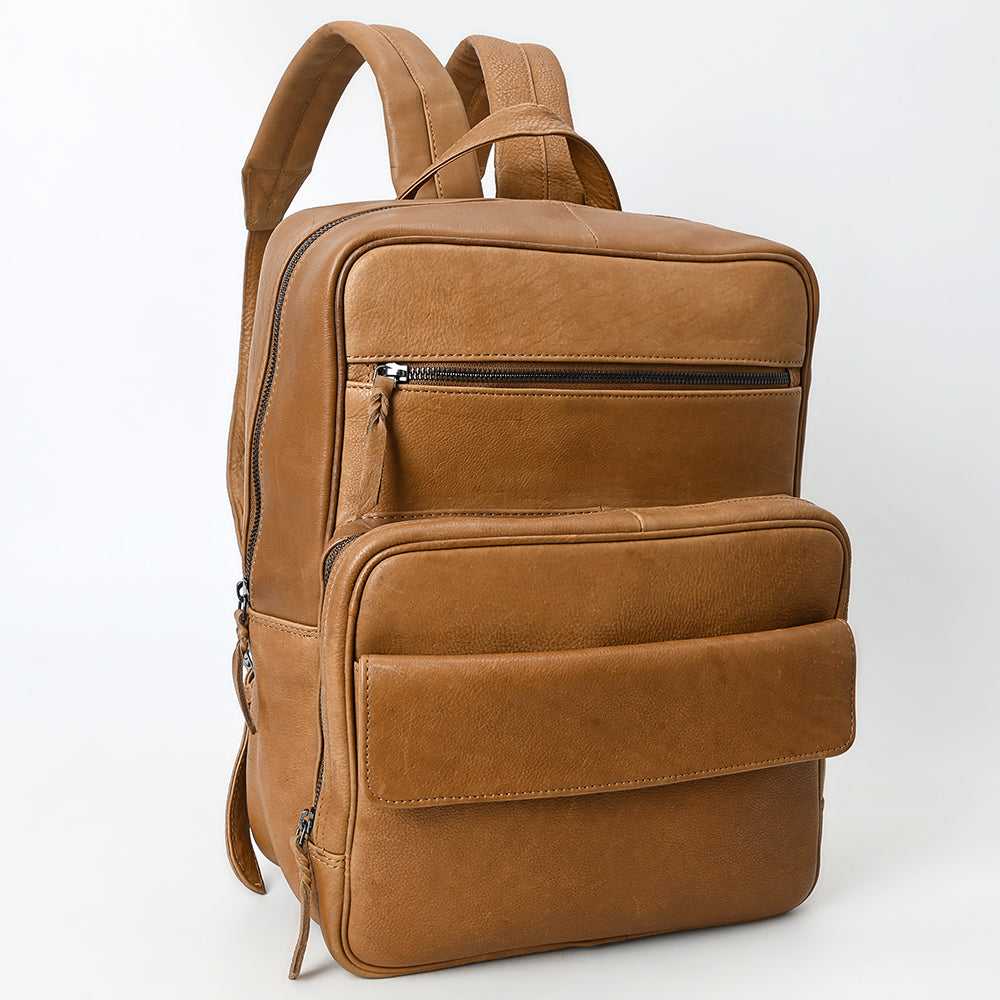 ADBGM391 Leather Backpack - Structured Full-Grain Western Travel & Work Bag