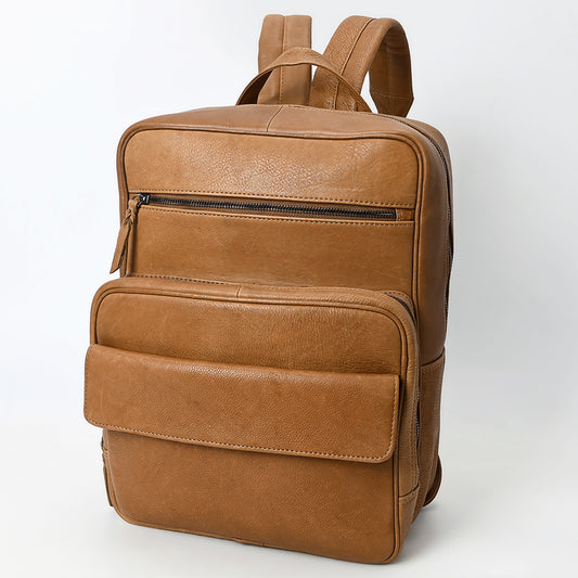 ADBGM391 Leather Backpack - Structured Full-Grain Western Travel & Work Bag