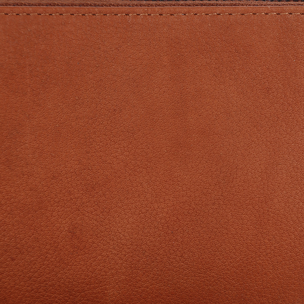 ADBGM394 Saddle Brown Zip-Around Leather Wallet Wristlet - American Darling