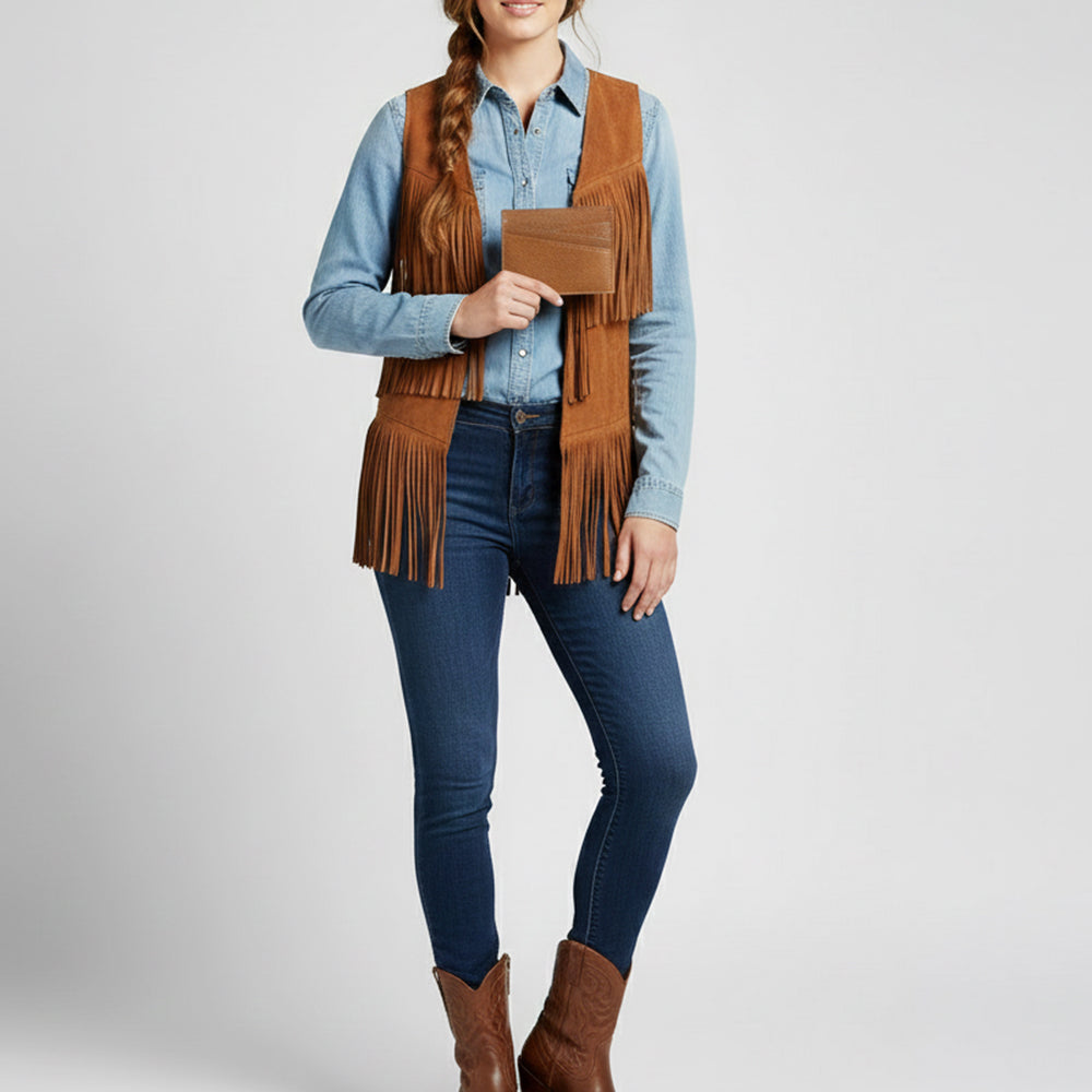 ADBGM392 Slim Genuine Leather Card Holder Wallet - American Darling