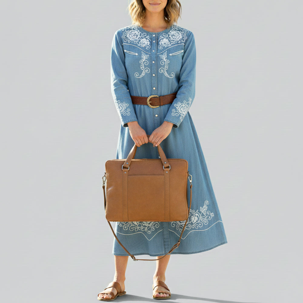 ADBGM385 Briefcase Genuine Western Leather Women Bag