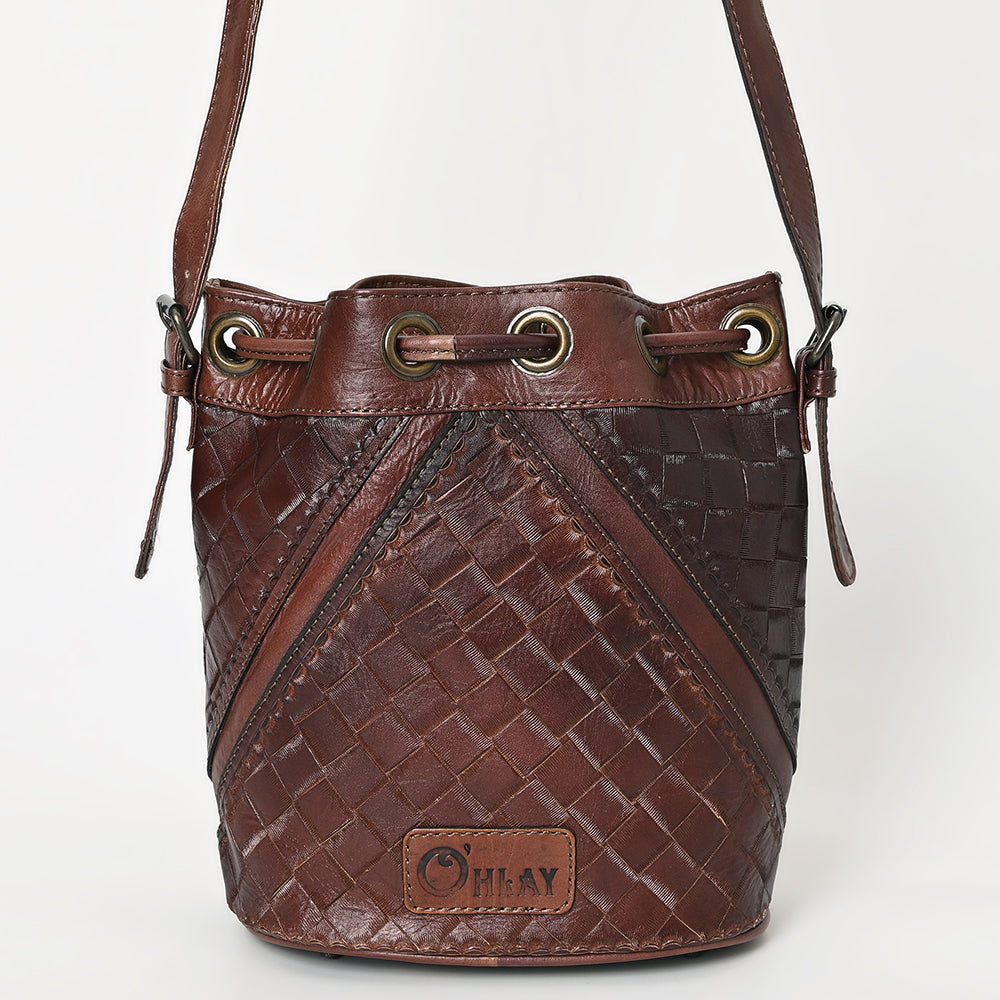 LC-OHG101C Bucket Genuine Leather women bag western Bag