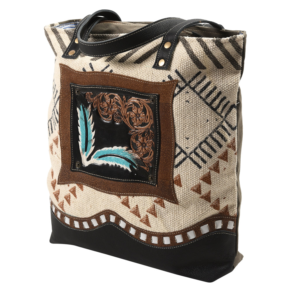 LC-OHV113 Tote Upcycled Canvas Ladies Bag