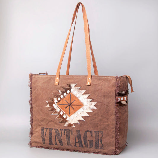 OHV126 Weekender Upcycled Canvas Ladies Bag