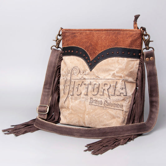 LC-OHV129 Large Crossbody Upcycled Canvas Ladies Bag