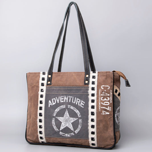 OHV132 Weekender Upcycled Canvas Ladies Bag